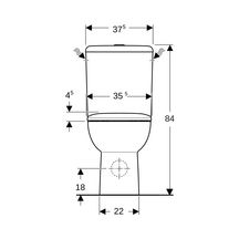 Wc au sol à fond creux Smyle - Rimfree - avec réservoir attenant - avec abattant Wc - 63,5 cm - blanc Réf. 500.822.00.1