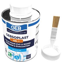 GEBSOPLAST GEL PLUS colle pour raccord en PVC rigide boîte de 500ml avec pinceau réf 504749