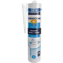 GEBSICONE W mastic 100% silicone d'étanchéité cartouche de 310ml translucide réf 893251