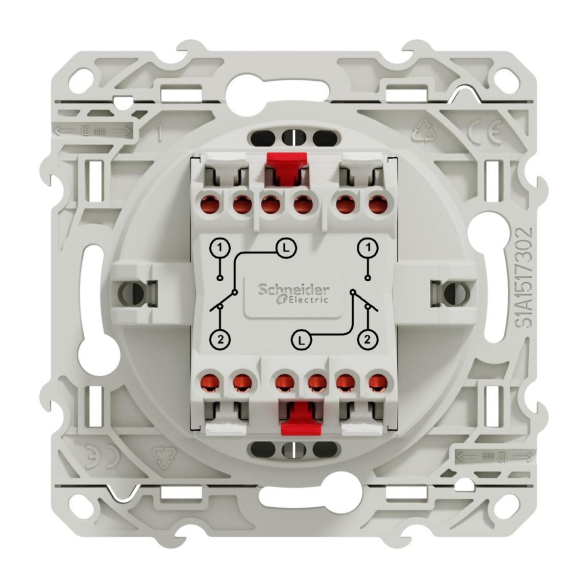 Odace double va et vient blanc s520214