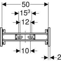 Traverse Geberit Duofix pour robinetterie murale apparente, position de robinetterie variable Réf. 111.787.00.1