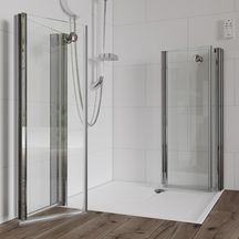 Paroi de douche Larenco porte Duo Care en niche 900mm H900mm Réf. 26791