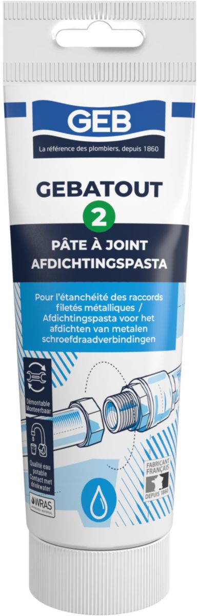 GEBATOUT 2 pâte à joint tube pegboardable de 250g , réf. 103960