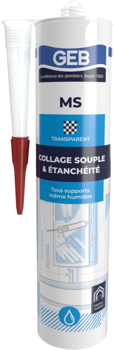 Mastic transparent cartouche 280ml réf 892006