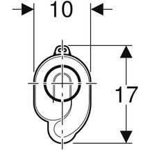 Siphon pour urinoir - sortie horizontale - diamètre 50 mm - blanc alpin Réf. 152.950.11.1