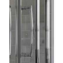 Paroi de douche Larenco porte pivotante pliante en niche 800 mm H 1900 mm Réf. 26787