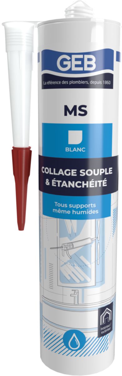 Mastic blanc cartouche 280ml, réf 892005