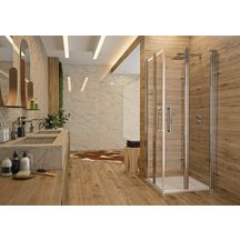 Paroi de douche Larenco porte pivotante pliante en niche 800 mm H 1900 mm Réf. 26787