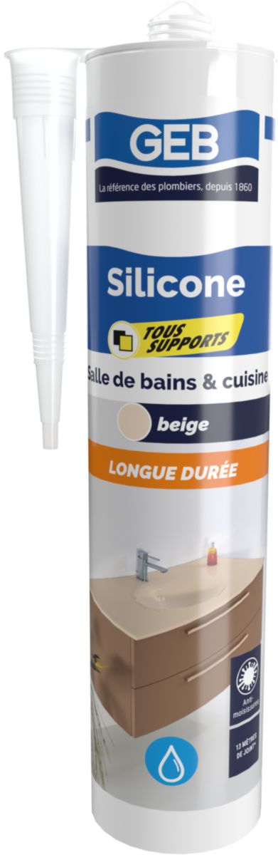 Silicone tous supports cartouche 280 ml beige sable Réf. 890711