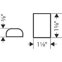 AXOR Universal Softsquare Cache pour rail, Aspect doré poli