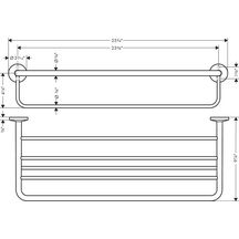 AXOR Universal Circular Porte-serviettes multi-barres, Chromé poli