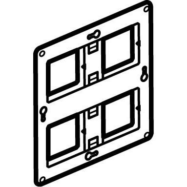 Support universel batibox 2x4 5 modules sc Ref 080264