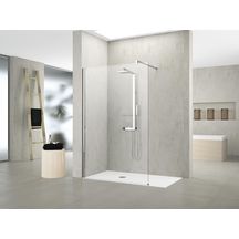 Parois de douche KUADRA h 60 ext.57-60 cm verre transparent chrome réf : KUADH60-1K