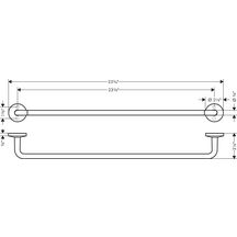 AXOR Universal Circular Porte-serviettes 600 mm, Aspect acier inoxydable