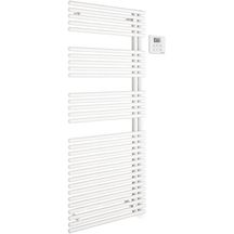 Sèche-serviette électrique Acova Cala Asymétrique  à gauche, commande radiofréquence RF, puissance 750W, hauteur 1466 mm, largeur 496 mm, Blanc RAL 9016 Réf. TLNL-075-50/GF