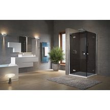 Paroi de douche côté gauche Brera A 95 ext. 92 - 94 cm en verre gris silver Réf. BRERAA95LS-54B