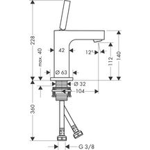 Mitigeur de lavabo Axor CITTERIO sans garniture de vidage, chromé réf. 39018000