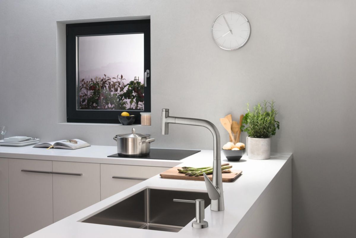 hansgrohe Planche à découper noyer F15, Noyer foncé