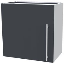 Meuble haut METALLINE 60  cm 1 porte, Coloris Anthracite