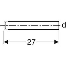 Rallonge Geberit pour siphon à tube plongeur: d=32mm, blanc alpin