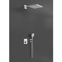 Pack encastré avec mitigeur thermostatique ShowerSelect Square Chromé Réf.27952000