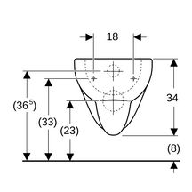 wc suspendu à fond creux geberit renova: t=54cm, blanc Réf. 203040000