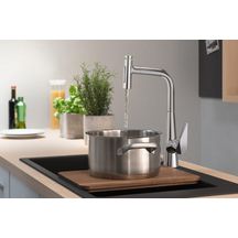 hansgrohe Planche à découper noyer F15, Noyer foncé