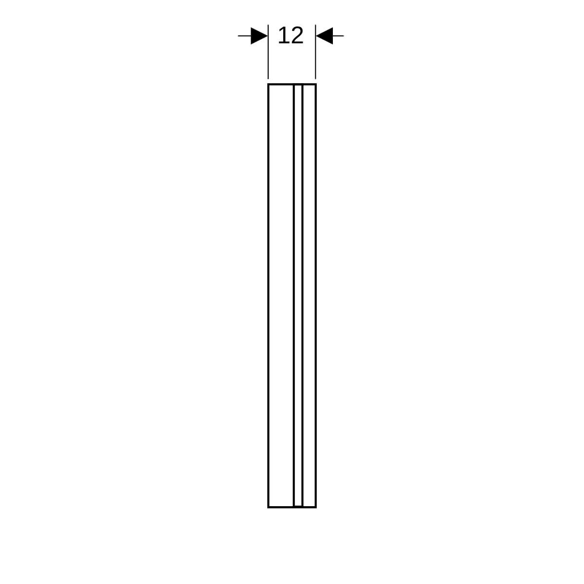 Couvre-joint latéral droit pour stalle MONTCEAU Lg : 106 cm Céramique Blanc réf. 737000000