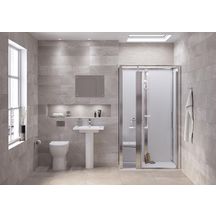 Cabine de douche en angle à porte classic version gauche 1400x800mm blanc Réf. 1480CDLCWH