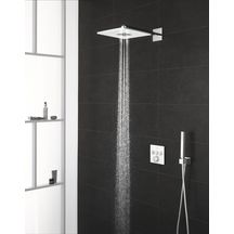 Set douche de tête et bras 430 mm, 2 jets Rainshower SmartActive 310 Cube Blanc 26479LS0