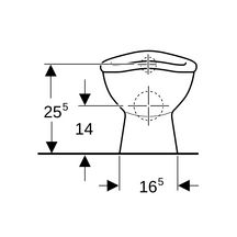 wc au sol à fond creux geberit bambini pour bébés et jeunes enfants: t=37.5cm, blanc Réf. 211650000