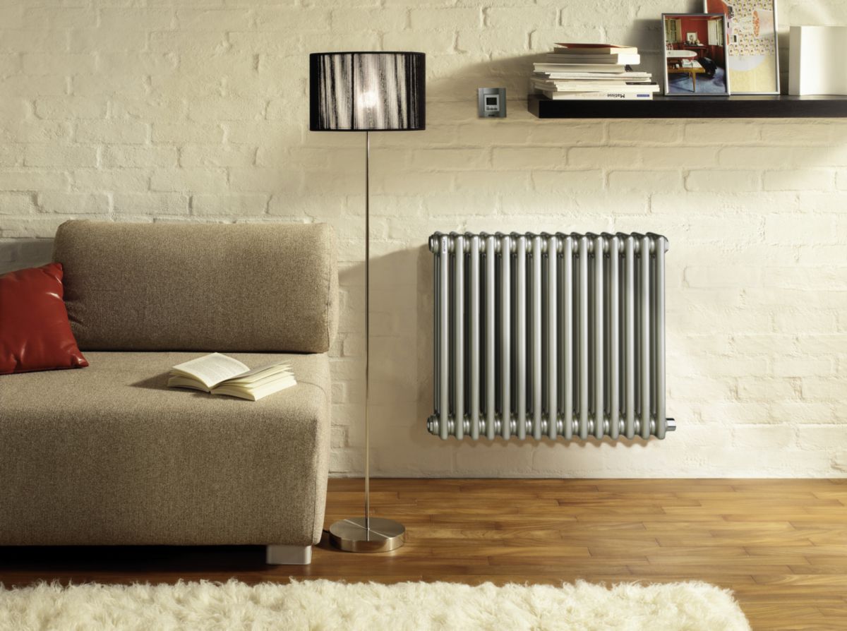 Radiateur électrique Acova Vuelta horizontal, sans régulation, puissance 2000W, hauteur 600 mm, largeur 1294 mm, 27 éléments, couleur Réf. TMC6-200-131SRC