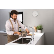 hansgrohe A71 Distributeur de liquide vaisselle, rosace SoftCube, Chromé