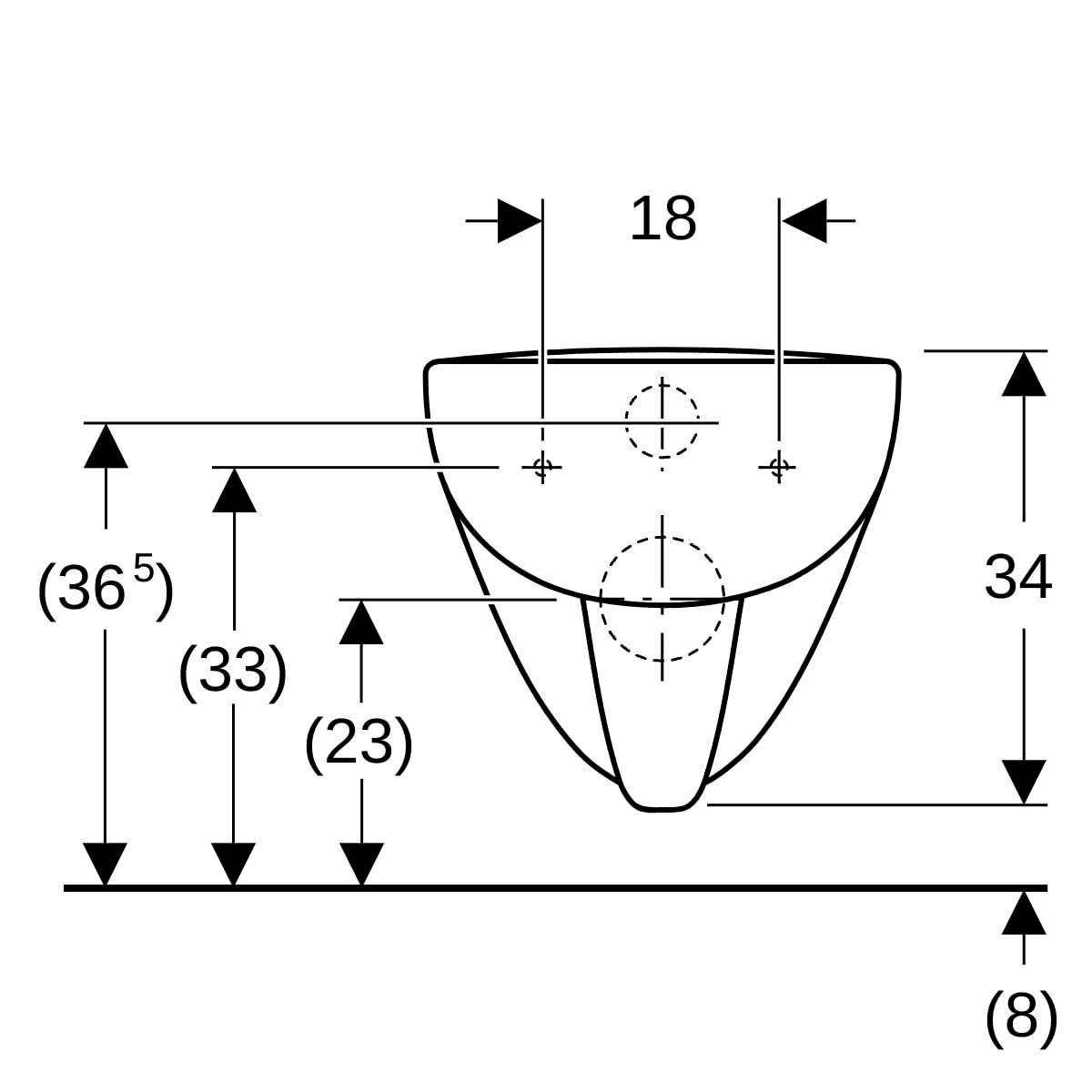 Wc suspendu à fond creux Renova Plan - 54 cm - blanc Réf. 202150000