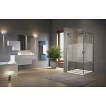 Paroi de douche gauche Brera GF 95 ext. 92 - 94 cm sérigraphié Jeans silver Réf. BRERAGF95LS-79B