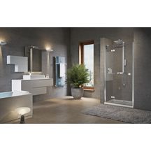 Paroi de douche gauche Brera G 150 ext. 149 - 151 cm en verre trempé transparent silver Réf. BRERAG150LS-1B