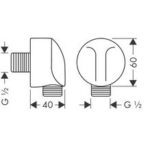 hansgrohe FixFit Coude de raccordement E, Rouge doré brossé