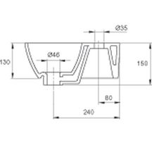 Lave-mains d'angle Matura, 47 x 35 cm, autoportant, sans trou de trop-plein, blanc Réf. V220501