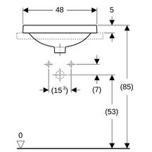 Vasque VARIFORM ronde à encastrer diamètre 48cm blanc Réf. 500.704.01.2