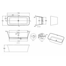 Baignoire freestanding PALERMO GRANDE CLEARWATER réf. N5CCS