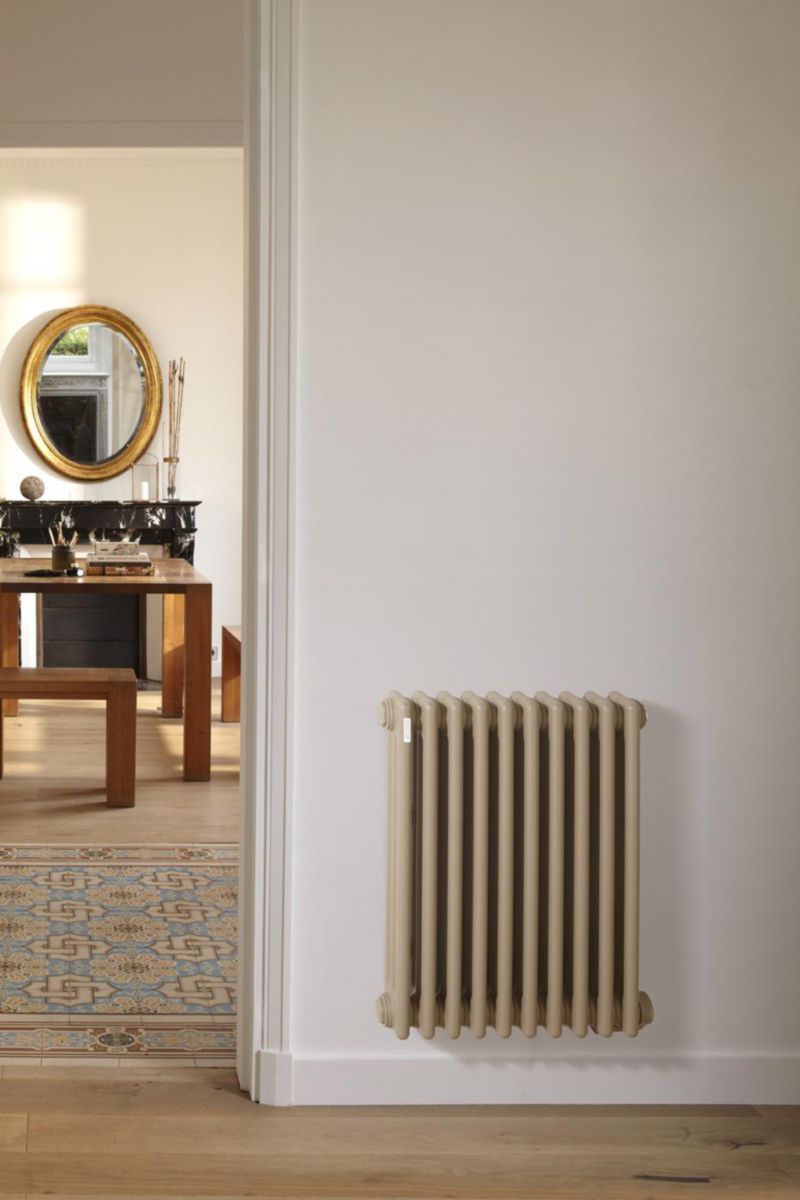 Radiateur électrique Acova Vuelta horizontal, commande radiofréquence RF, puissance 750W, hauteur 623 mm, largeur 594 mm, 12 éléments, Blanc RAL 9016 Réf. TMC06-075-062/GF