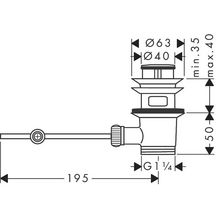 AXOR Garniture de vidage pour mitigeur de lavabo et bidet, Bronze brossé