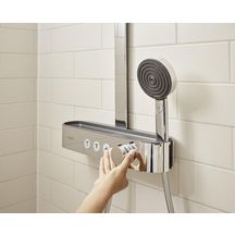 Colonne de douche Pulsify S 260  2jets EcoSmart 9l/min avec mitigeur thermostatique ShowerTablet Select 400 chromé Réf : 24241000