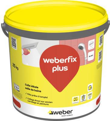 Colle à carrelage Weber.fix plus (ex fermafix plus) seau de 25kg Réf 16000025