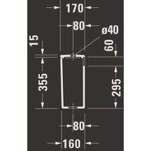 Réservoir avec mécanisme double touche chromé DURASTYLE wondergliss Réf.0935100005