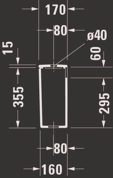 Réservoir avec mécanisme double touche chromé DURASTYLE wondergliss Réf.0935100005