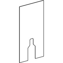 Habillage frontal pour panneau sanitaire Geberit Monolith pour WC au sol, 101 cm: Blanc / Verre