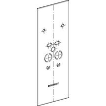 Plaque habillage pré-percée DUOFIX System pour DUOFIX lavabo avec imprégnation 130 x 46 x 1,8 cm Réf. 111.853.00.1