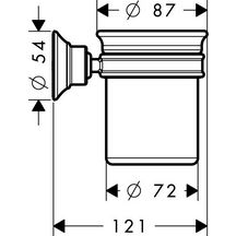 Porte-verre Axor MONTREUX, chromé réf. 42134000