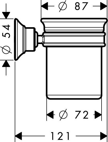 Porte-verre Axor MONTREUX, chromé réf. 42134000